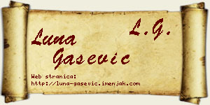 Luna Gašević vizit kartica